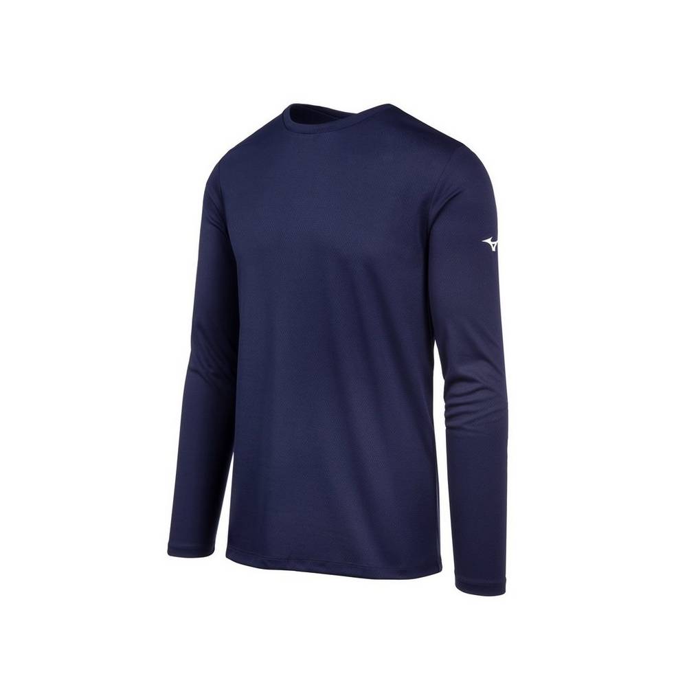 Mizuno Men's Long Sleeve T-Shirts Navy (530063-FBY)